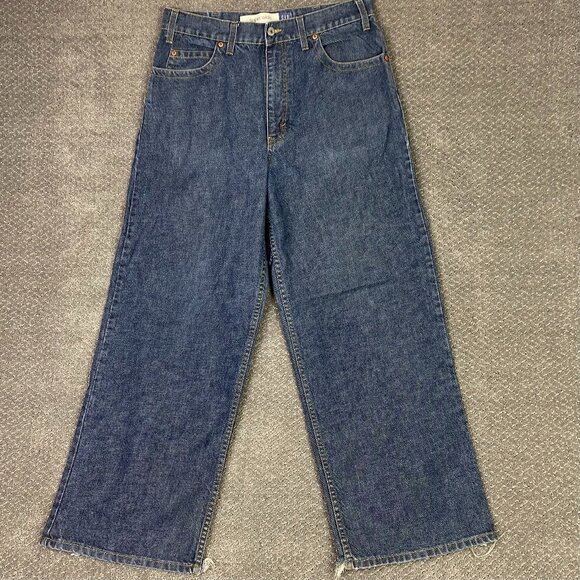 Vintage Y2K Gap Super Wide Leg Jeans Men's Women's 30 x 33 Baggy Skater Grunge - Picture 1 of 15